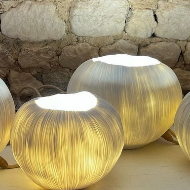 lampe Luna en biscuit de porcelaine L'ATELIER SUR LA RIVIERE, made in France et écoresponsable