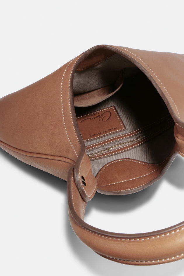 sac Flora en cuir sellier Gold CESAIRE, 100% français et écoresponsable HISTOIRES FRANCAISES