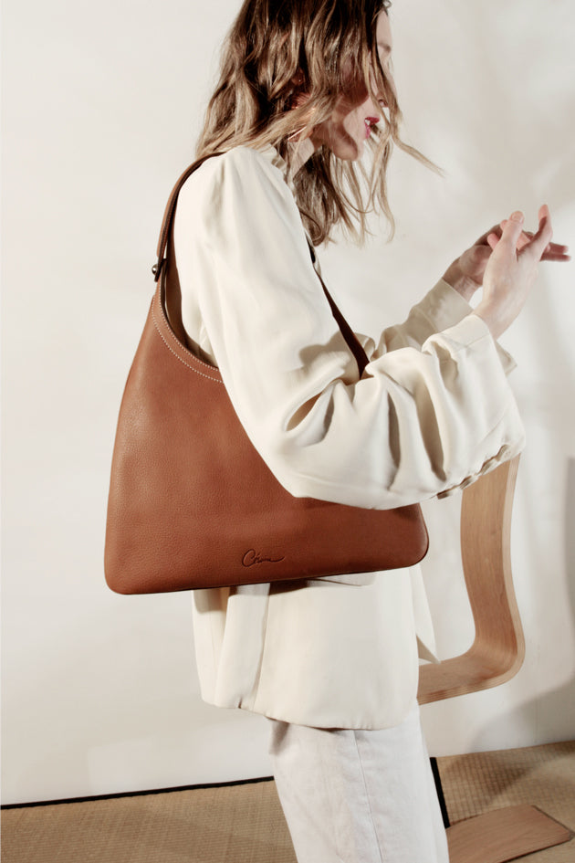 sac Flora en cuir sellier Gold CESAIRE, 100% français et écoresponsable HISTOIRES FRANCAISES