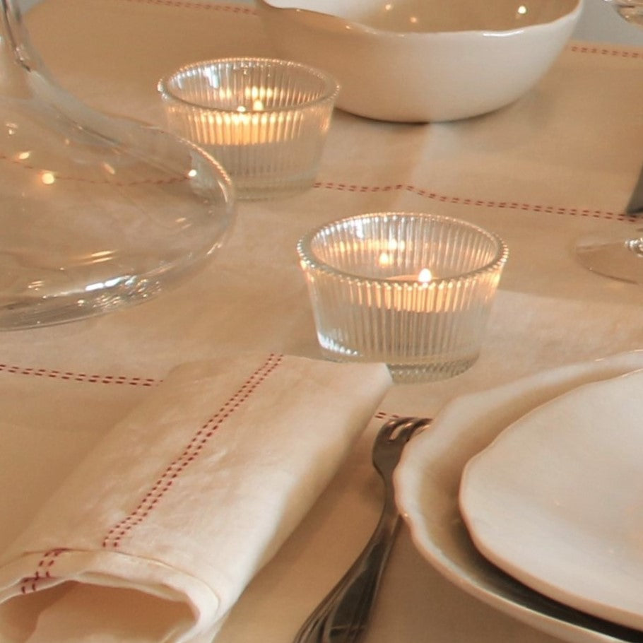 Nappe Rythmo CHARVET lin 100% français et écoresponsable.