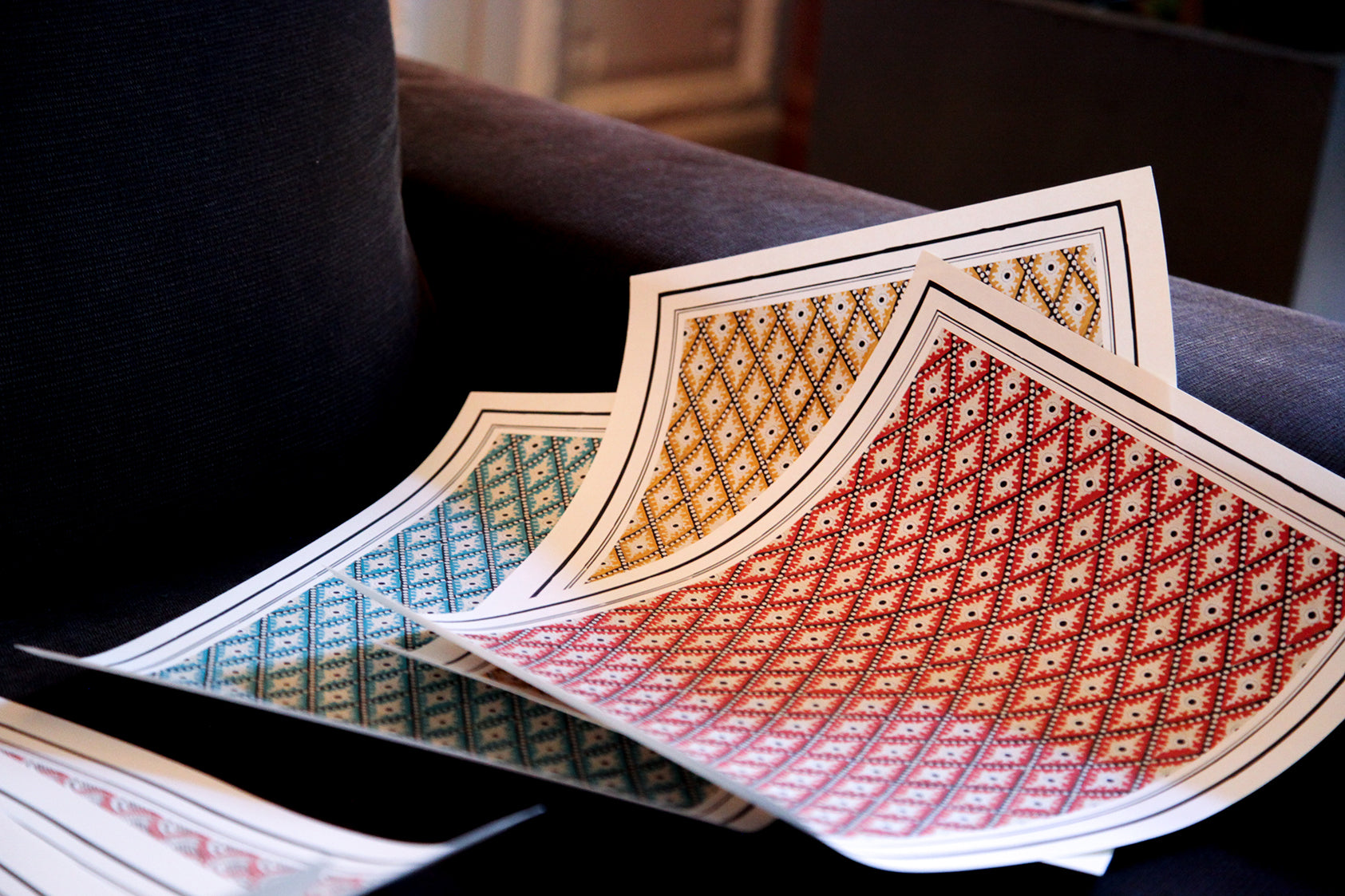 papier le foli losanges maison milliet 100% français et écoresponsable.