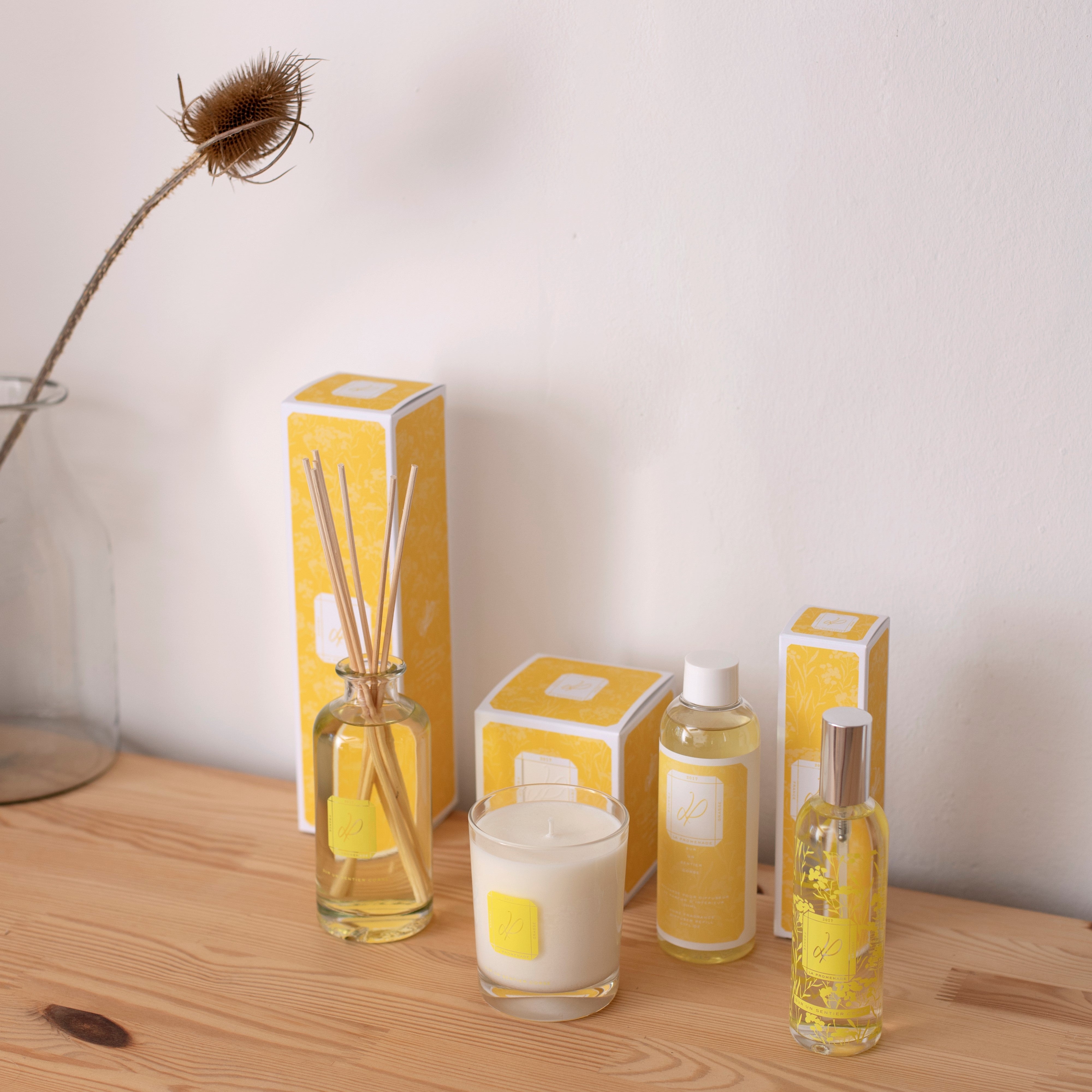 Diffuseur, bougie parfumée et spray, LA PROMENADE, made in France et écoresponsable