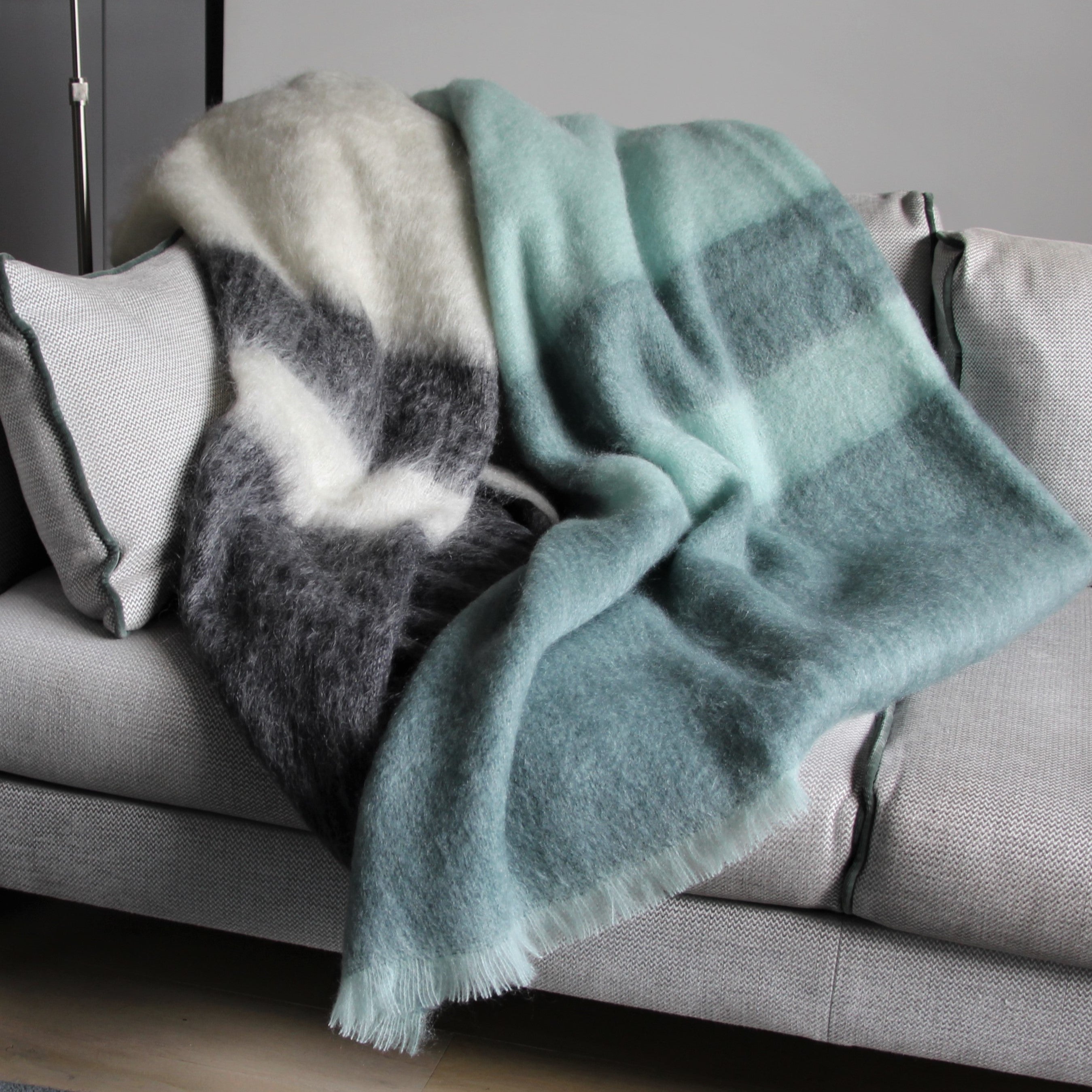 Plaid mohair MAISON PECHAVY, made in France et écoresponsable