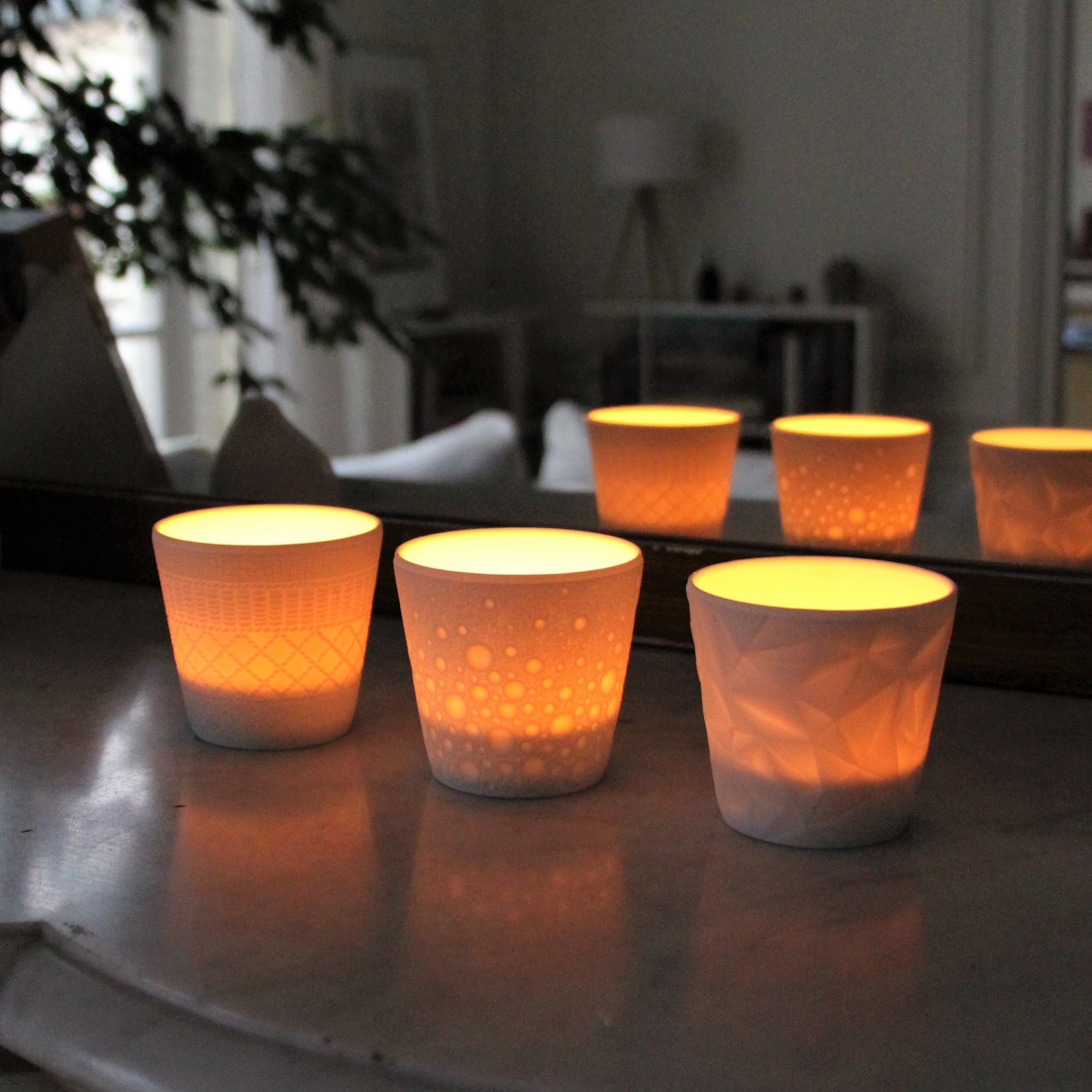 Set of 3 candle holders