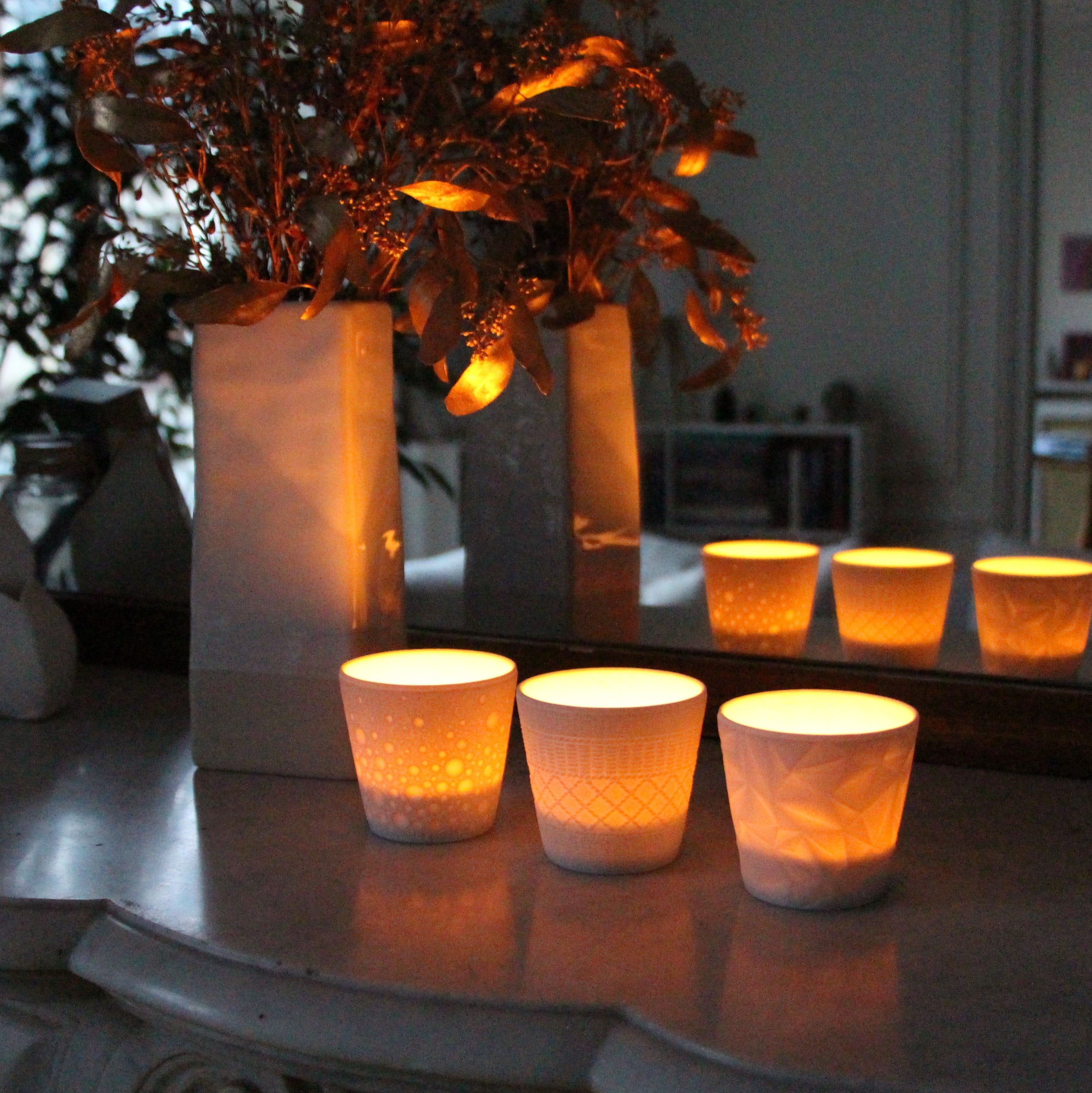 Set of 3 candle holders