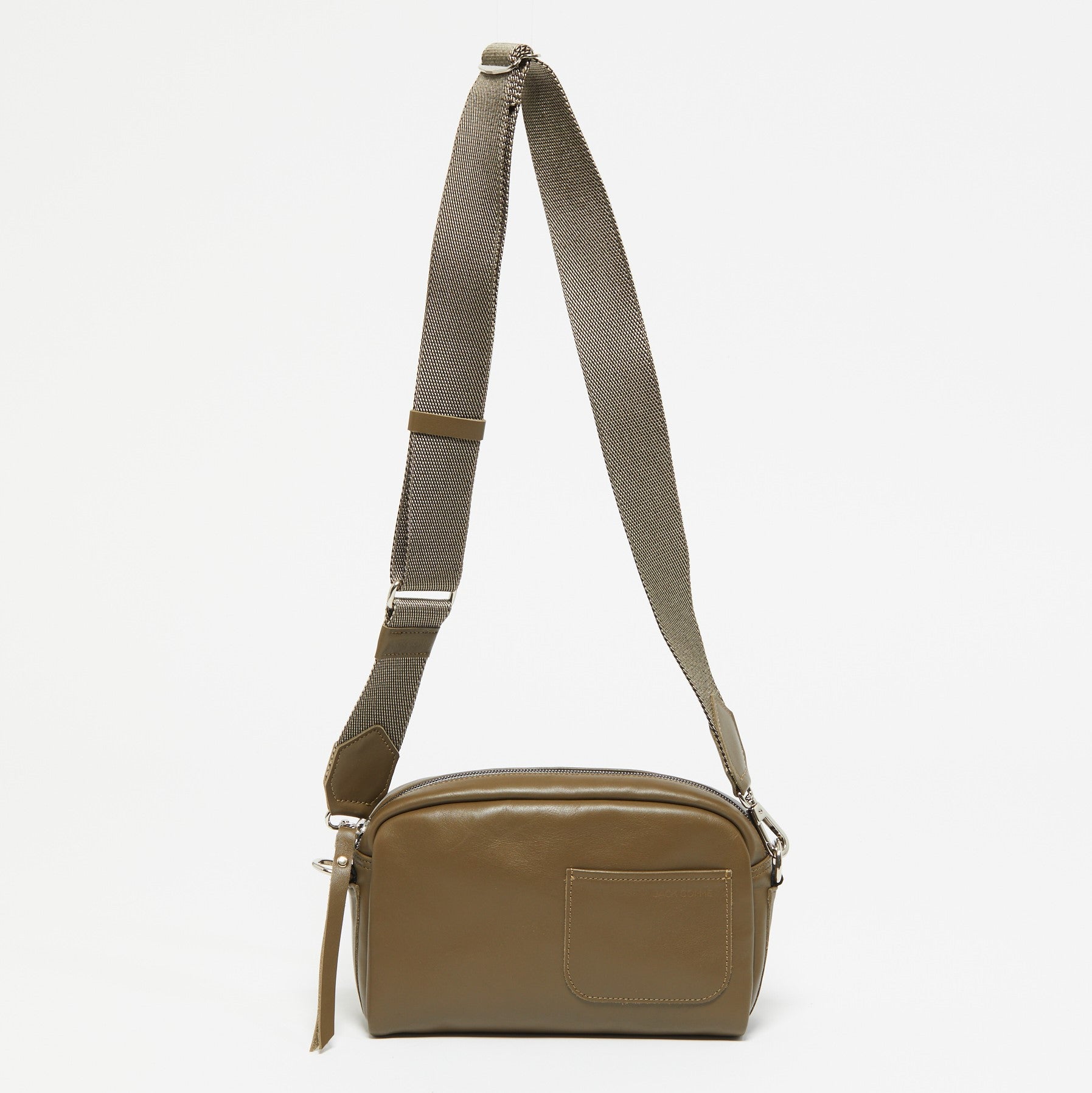 Sac besace Rita en cuir de veau nappa, JACK GOMME, made in France