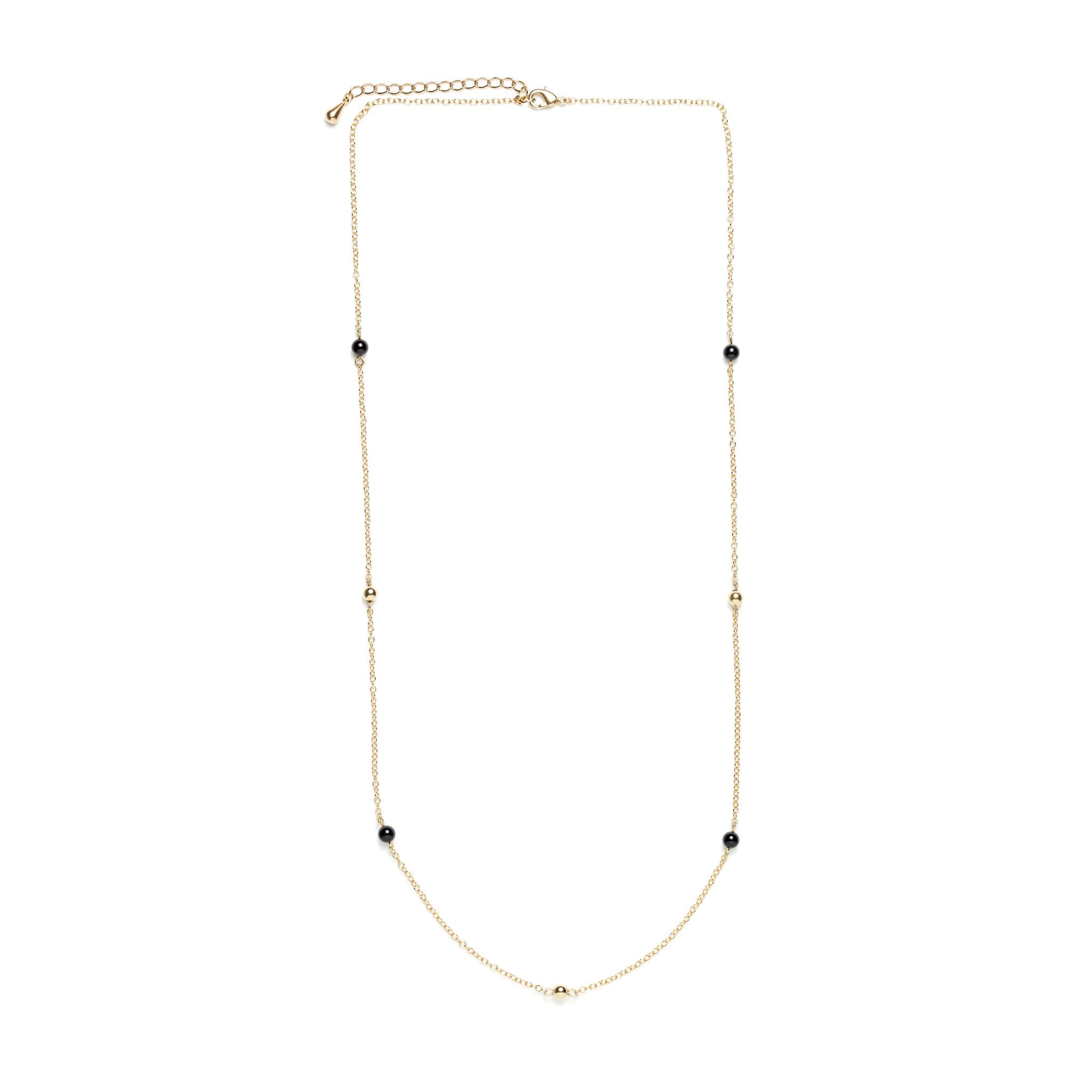Collier Massalia agathe noire, JOUR DE MISTRAL, made in France et écoresponsable