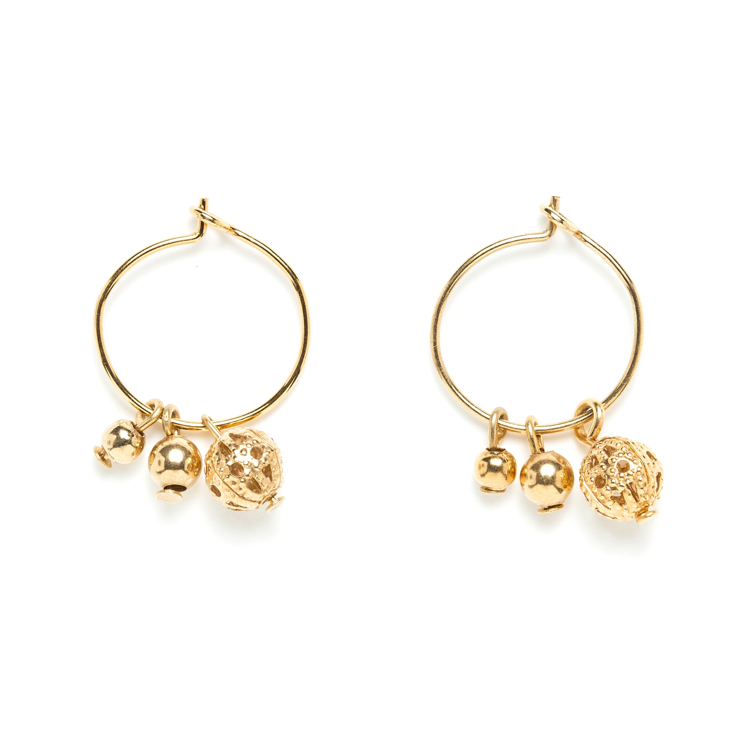 Boucles d'oreilles mini créoles Dona or, JOUR DE MISTRAL, made in France et écoresponsable