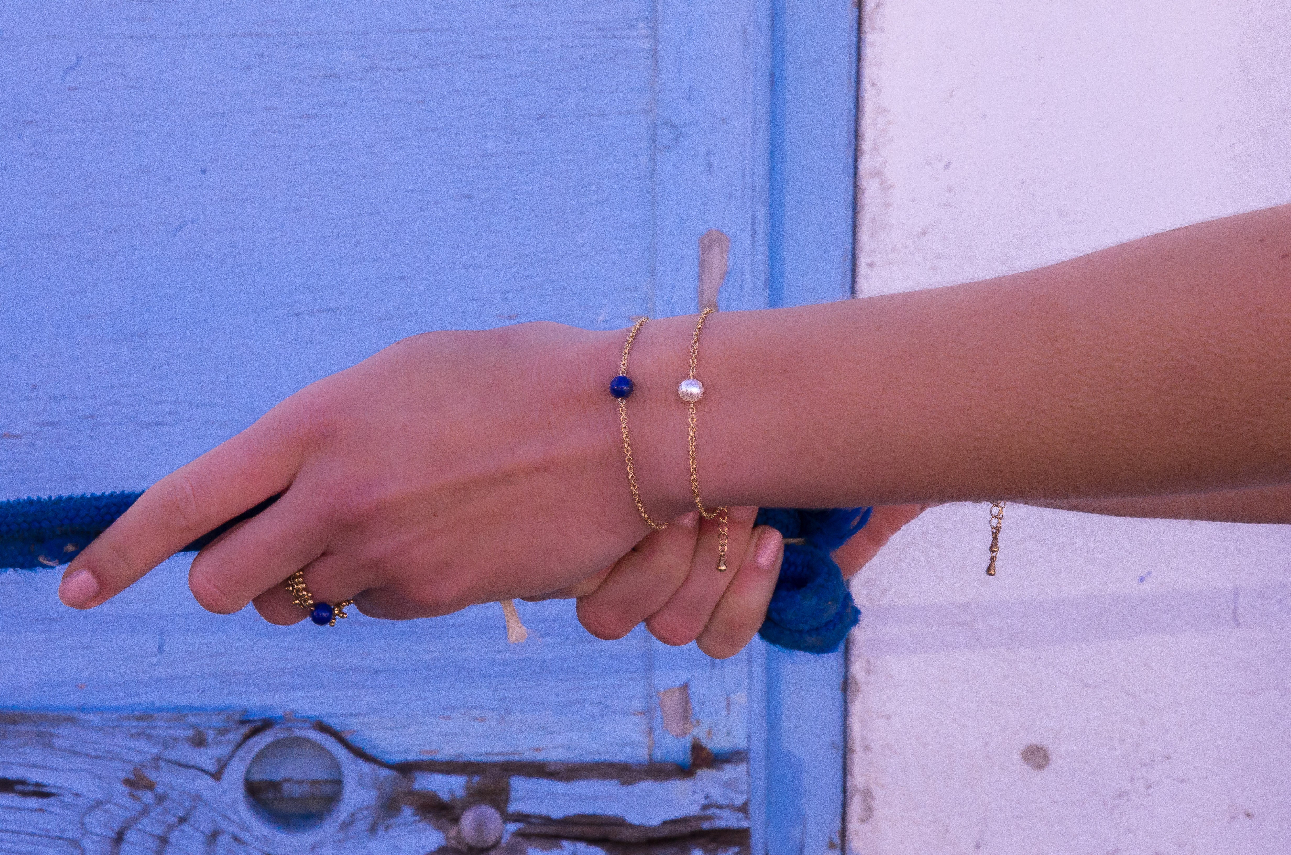 Bracelet Solo avec perle d'eau douce, JOUR DE MISTRAL, made in France et écoresponsable