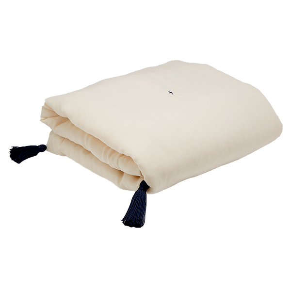 Couverture enfant en gaze de coton bicolore, BIHAN, made in France