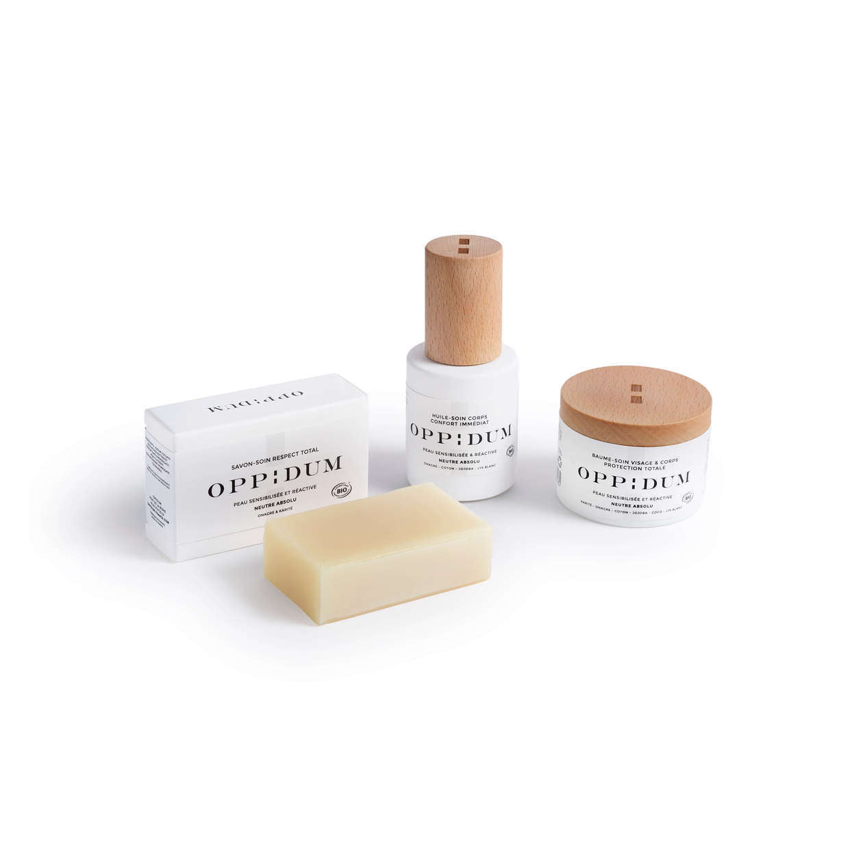 Ligne soin Neutre Absolu OPPIDUM Cosmetique, soin et cosmétique bio 100% français et écoresponsable.