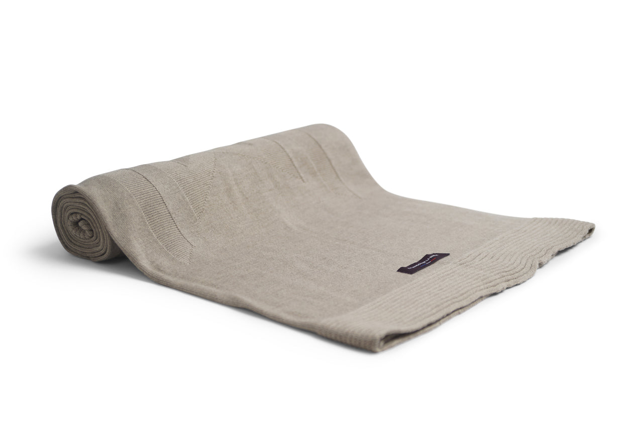 Plaid Merinos extra fin LA MAISON DE LA MAILLE 100% français et écoresponsable.