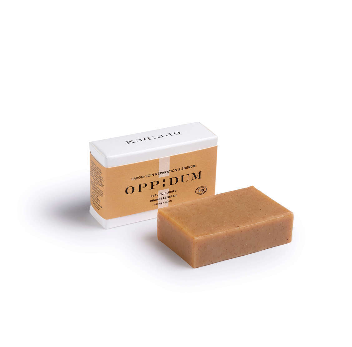 Savon soin Orange Le Soleil OPPIDUM bio 100% français et écoresponsable.