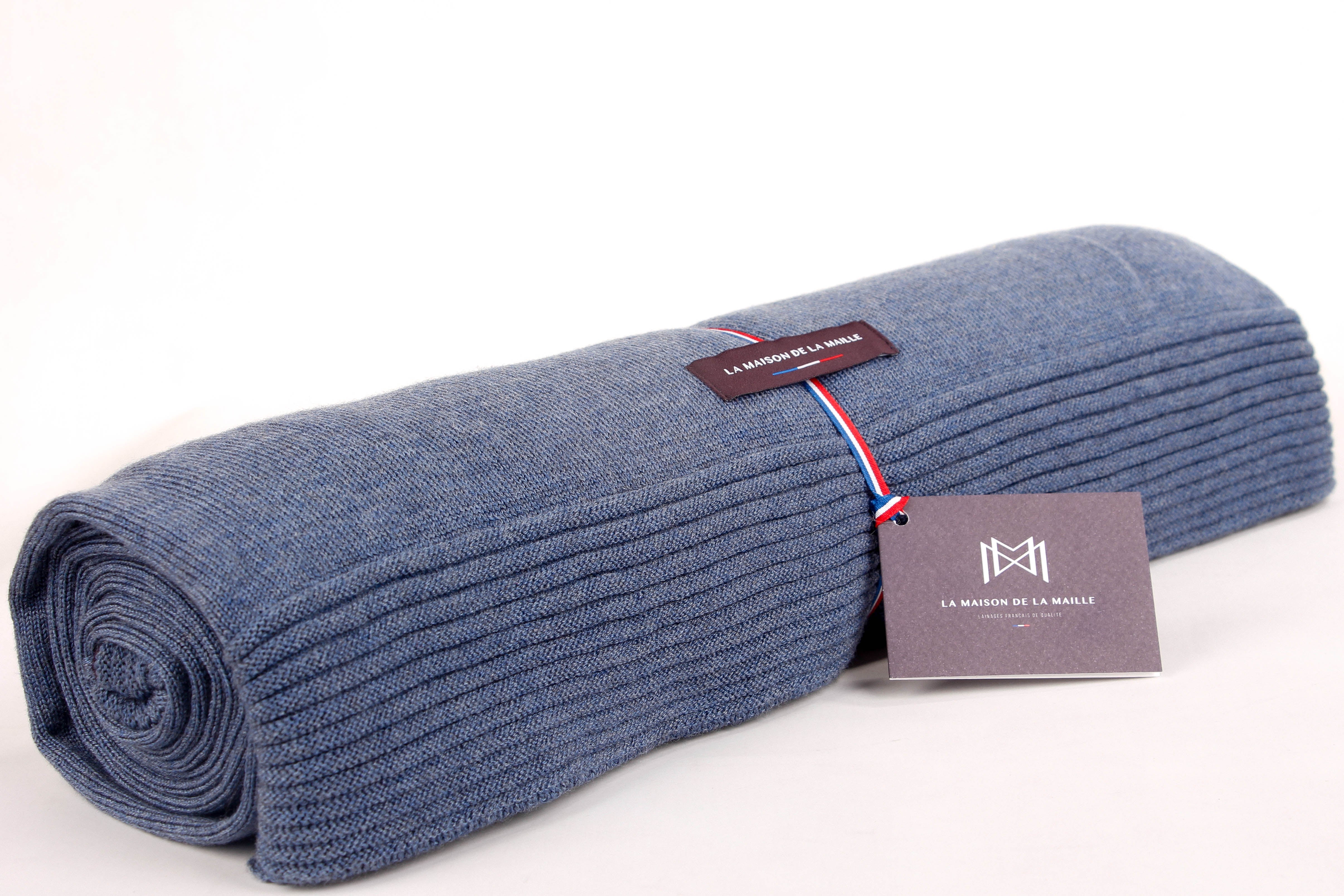 Plaid Merinos extra fin LA MAISON DE LA MAILLE 100% français et écoresponsable.