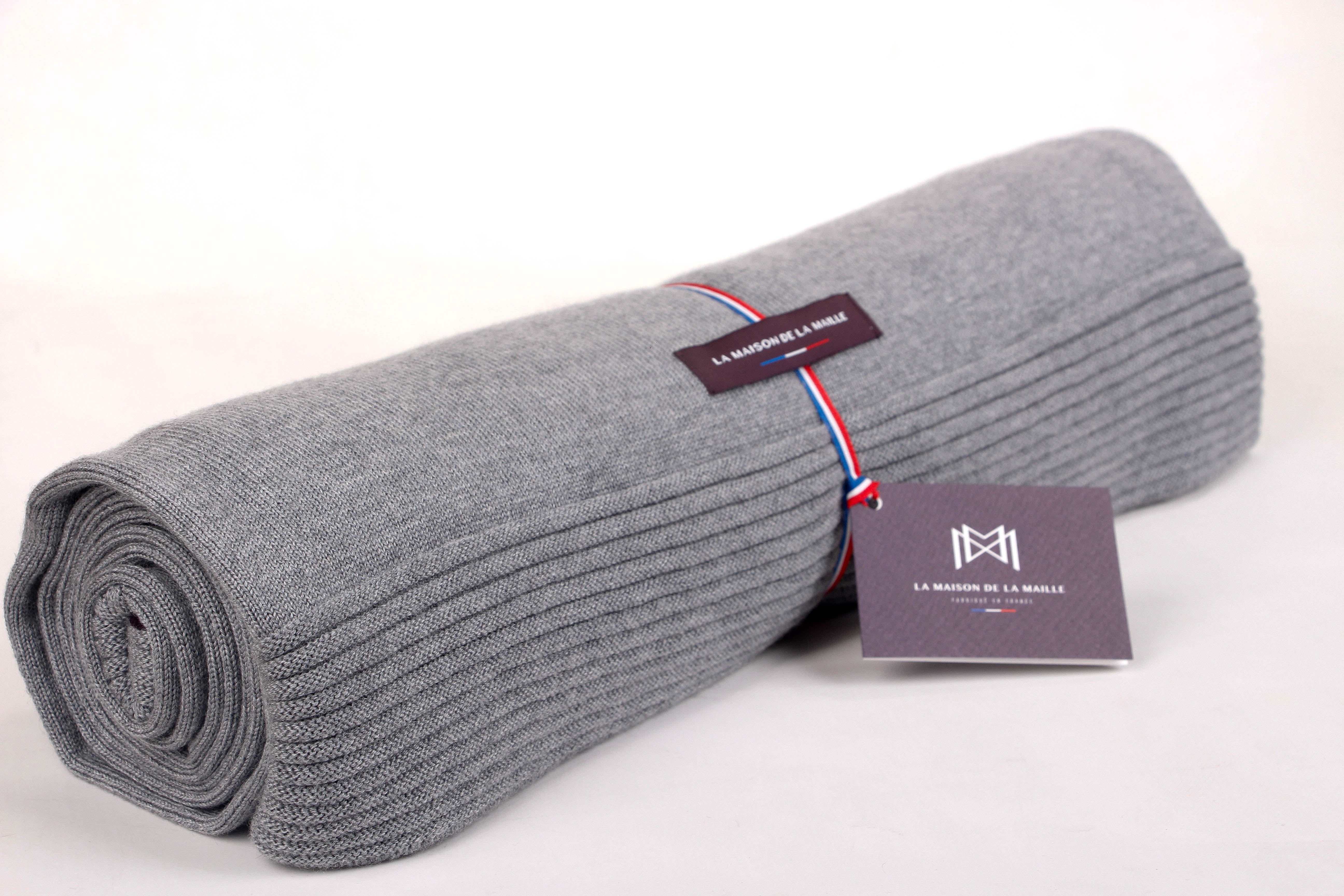 Plaid Merinos extra fin LA MAISON DE LA MAILLE 100% français et écoresponsable.