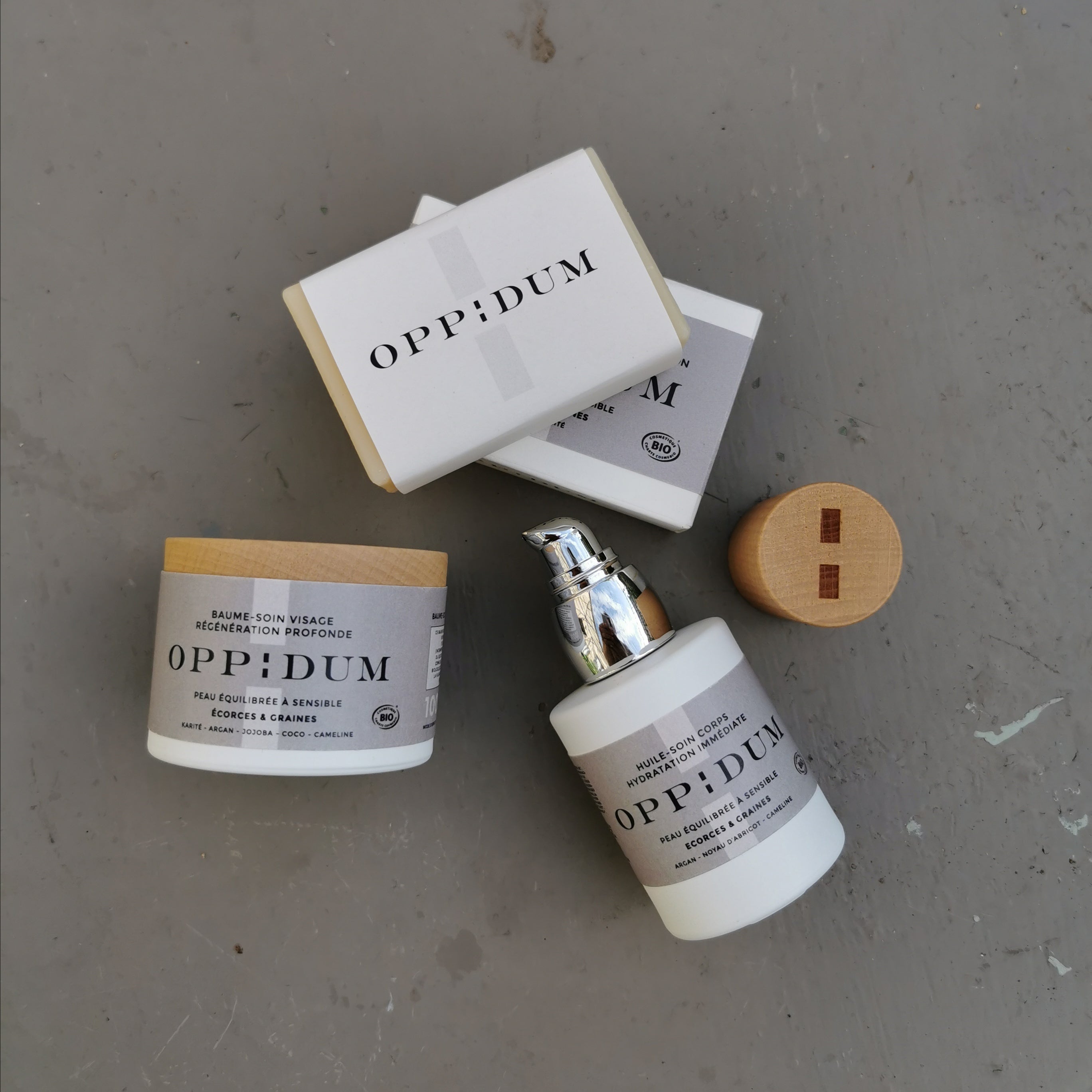 Gamme Soin Ecorces et Graines OPPIDUM Bio 100% français et écoresponsable.