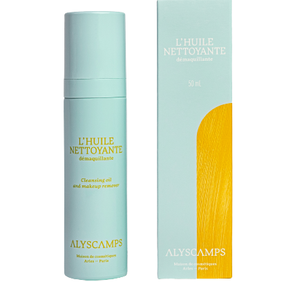 Huile démaquillante nettoyante, ALYSCAMP, made in France et écoresponsable