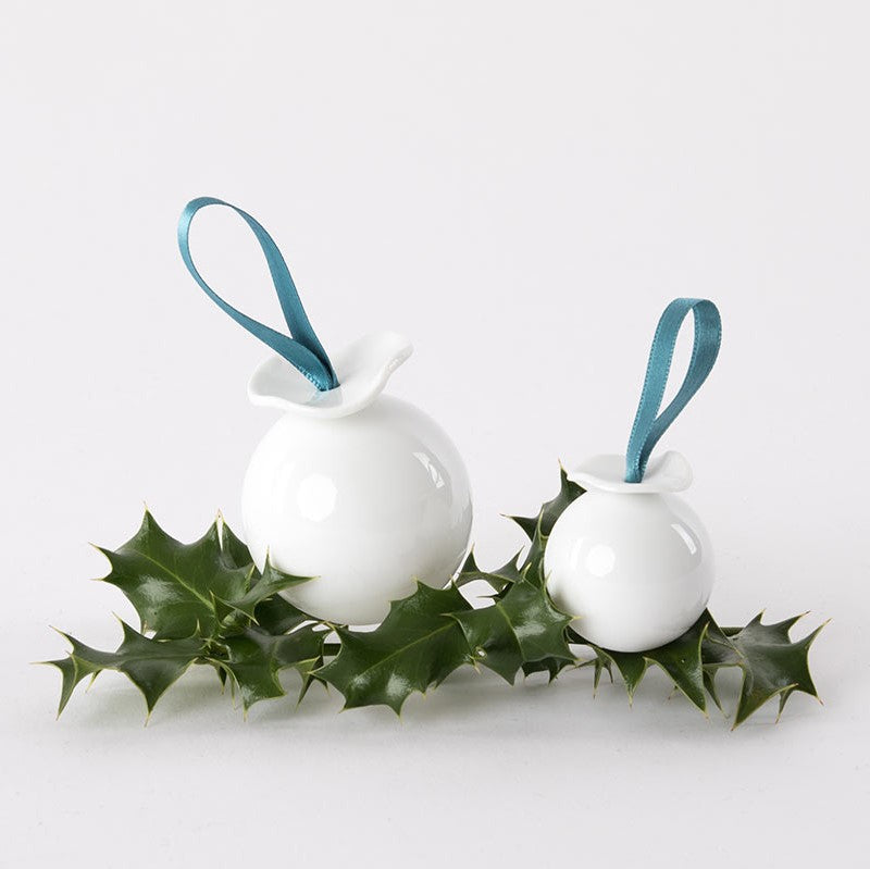 Coffret de 6 boules mignardises en porcelaine de Limoges blanche, L'ATELIER DU BLANC, made in France