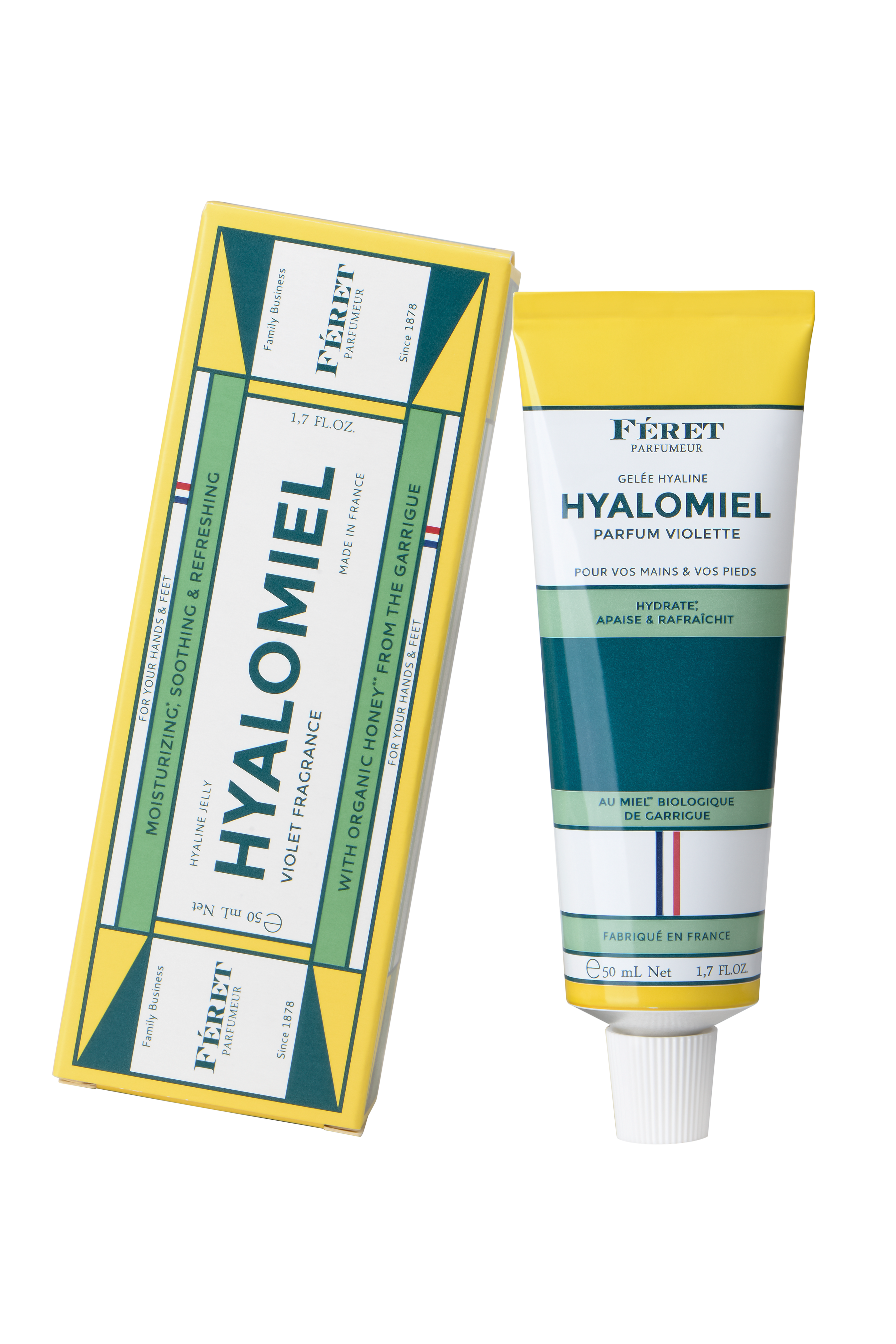 gel Hyalomiel FERET Parfumeur parfum violette soin cosmétique bio 100% français et écoresponsable.