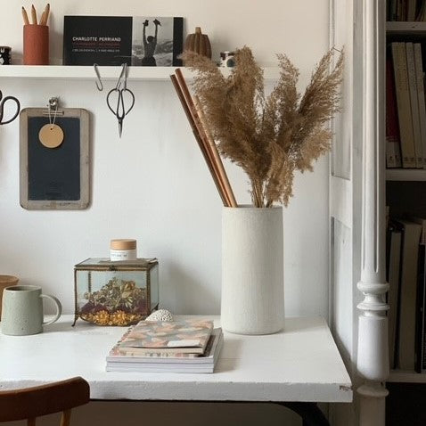 vase Anse JARS CERAMISTES coloris blanc, 100% français et écoresponsable