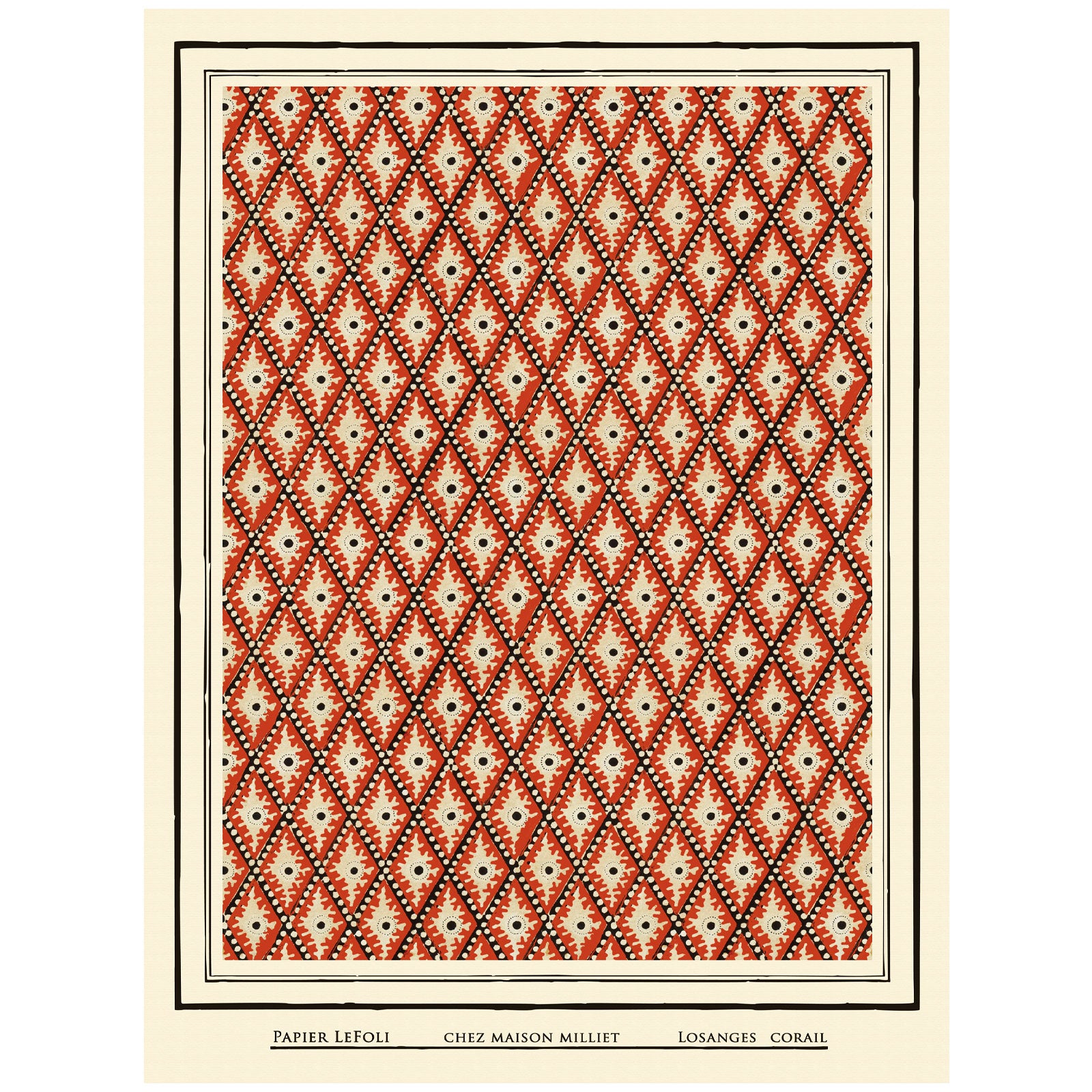 Papier Le Foli Losanges 30*40 MAISON MILLIET 100% français et écoresponsable.