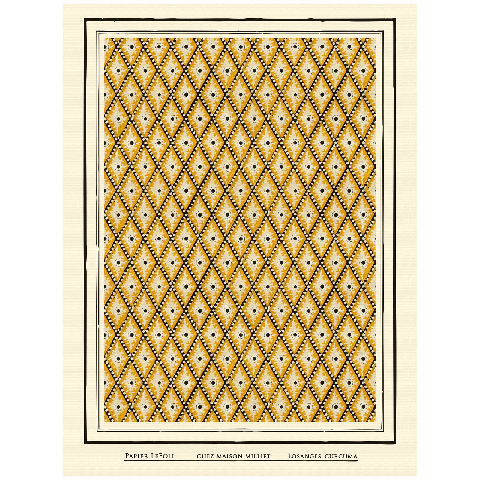 Papier Le Foli Losanges 30*40 MAISON MILLIET 100% français et écoresponsable.