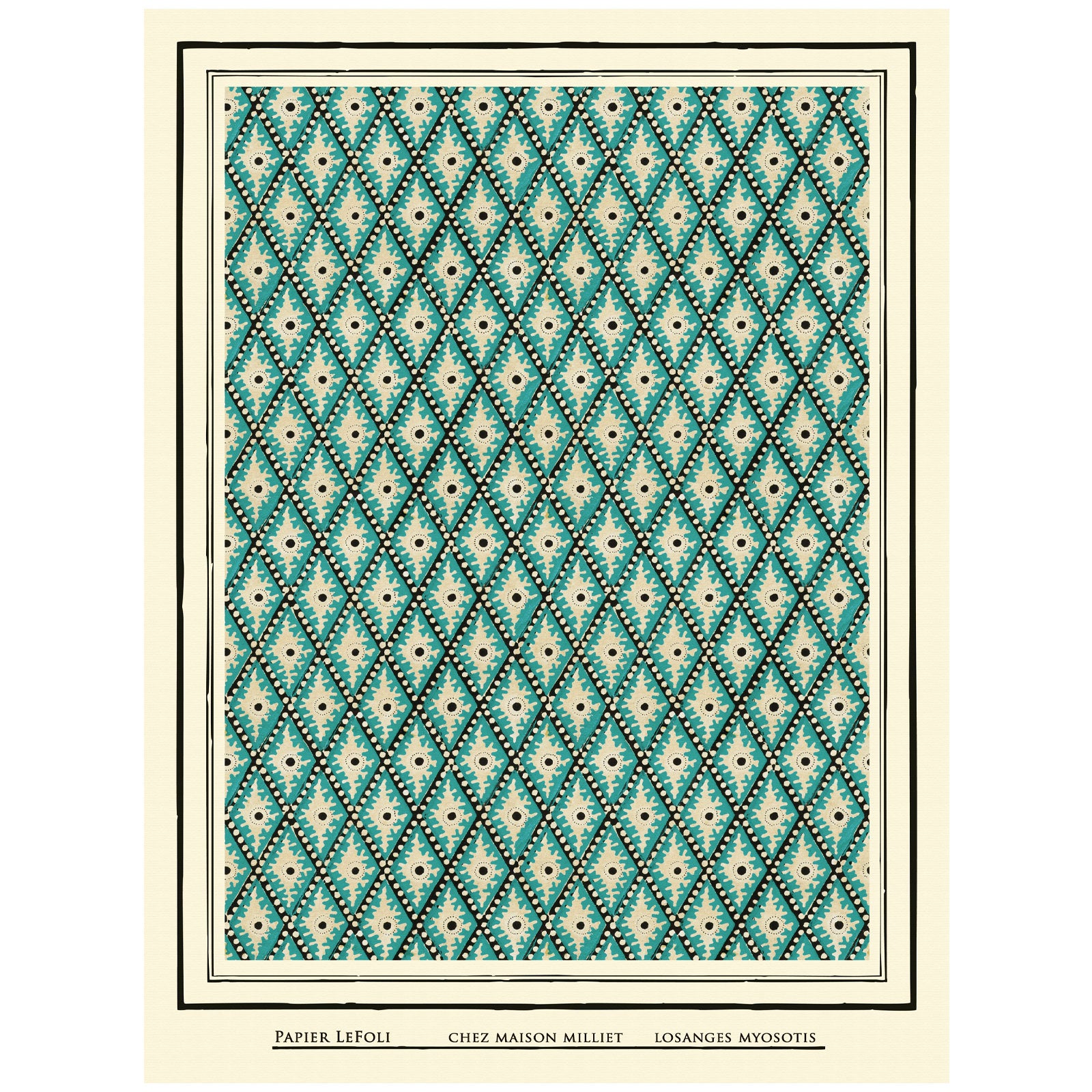 Papier Le Foli Losanges 30*40 MAISON MILLIET 100% français et écoresponsable.