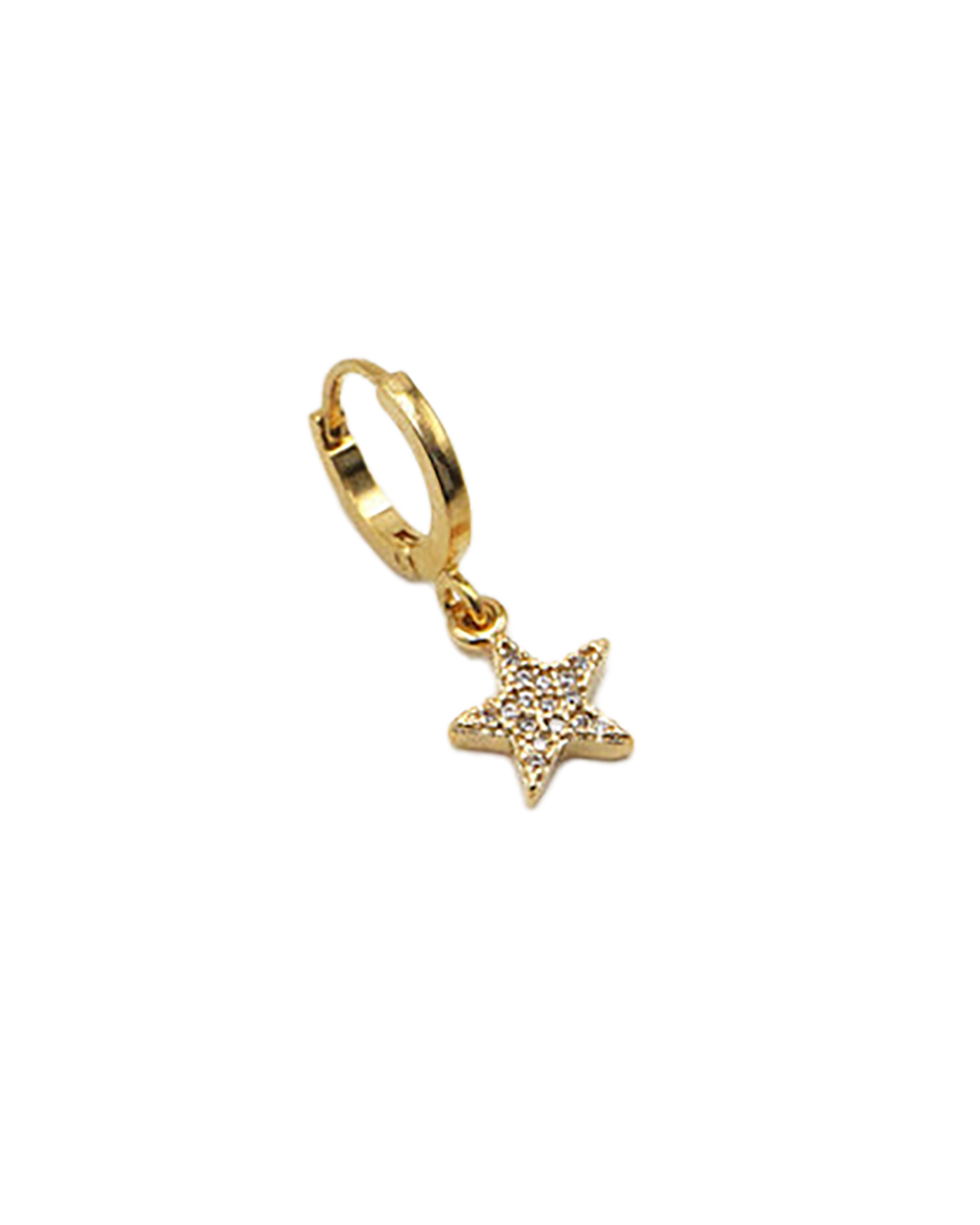 Boucle d'oreille mini créole Lily charms étoile, NILAI, made in France