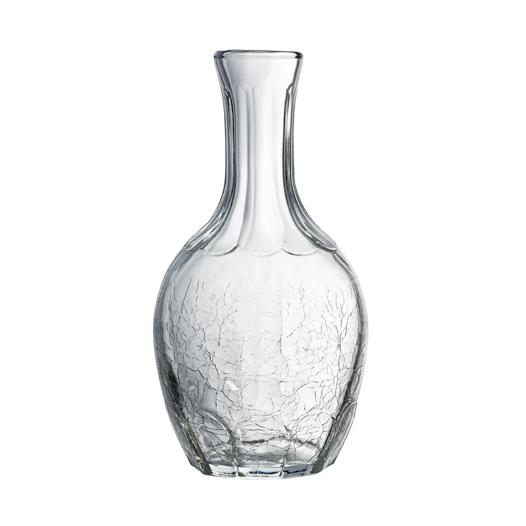 Carafe made in France en verre craquelée