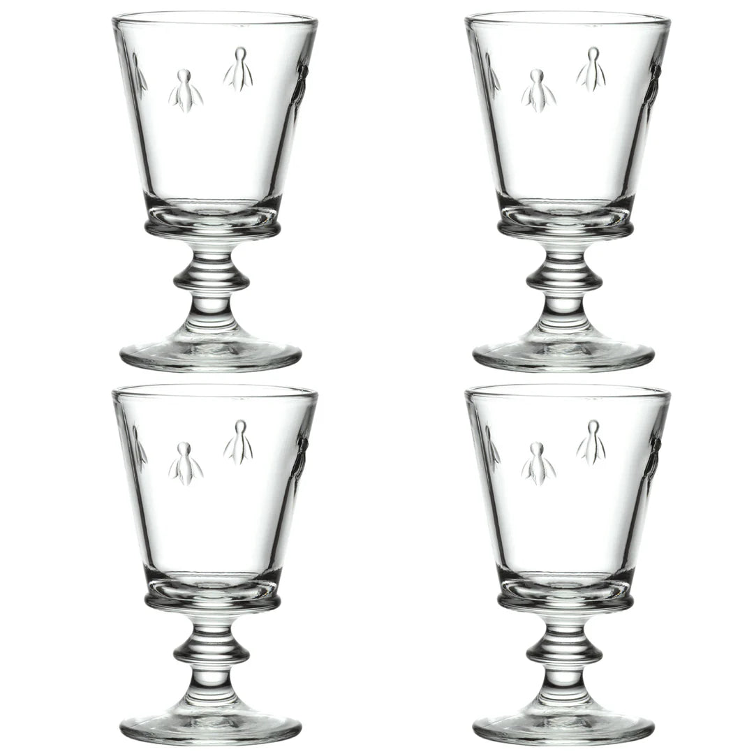 Set of 4 bee stem glasses