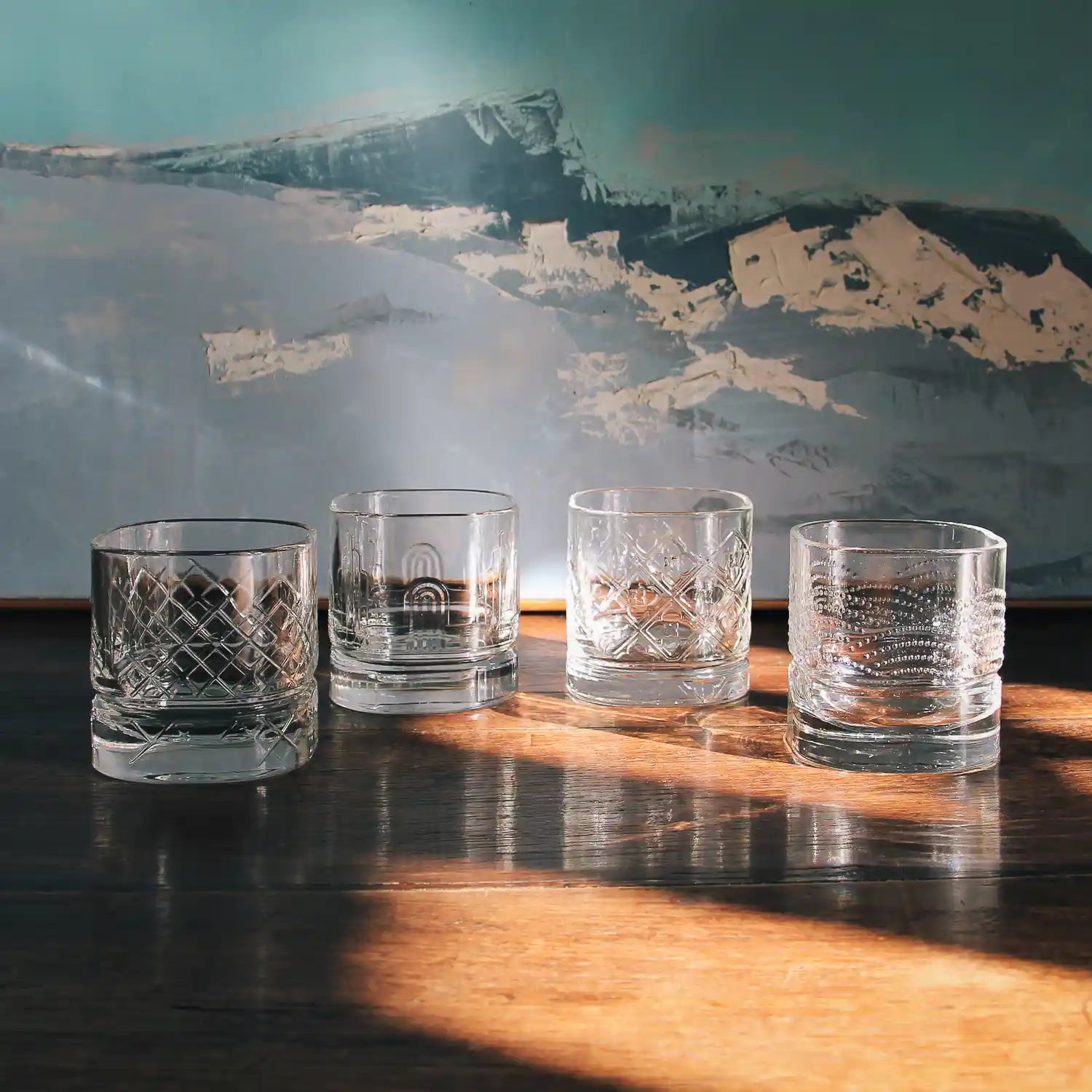Set of 4 large whisky glasses DANDY