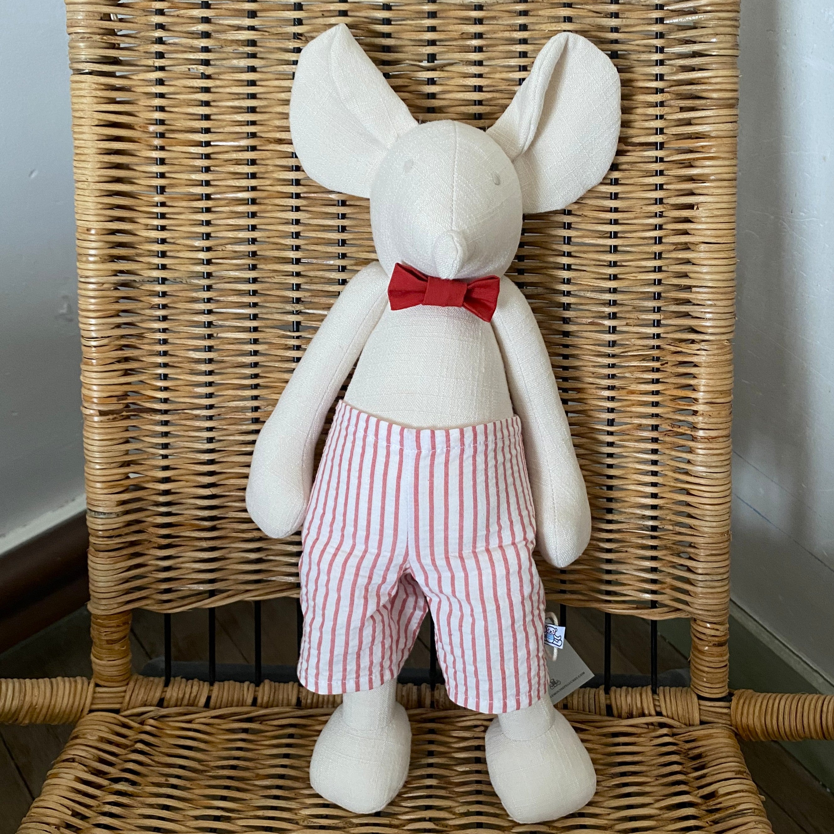 PELUCHE SOURIS MADE IN FRANCE PAMPLEMOUSSE