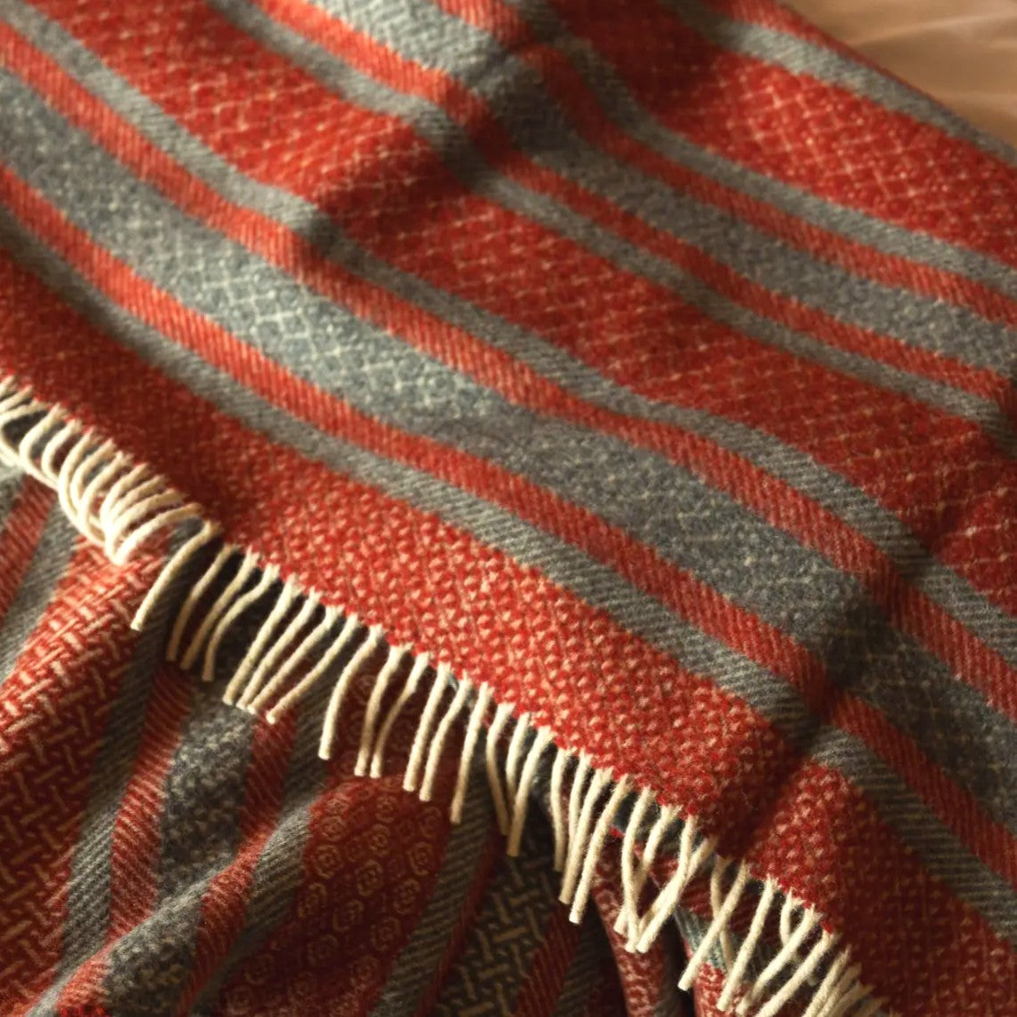 Striped Pyrenean Wool Throw