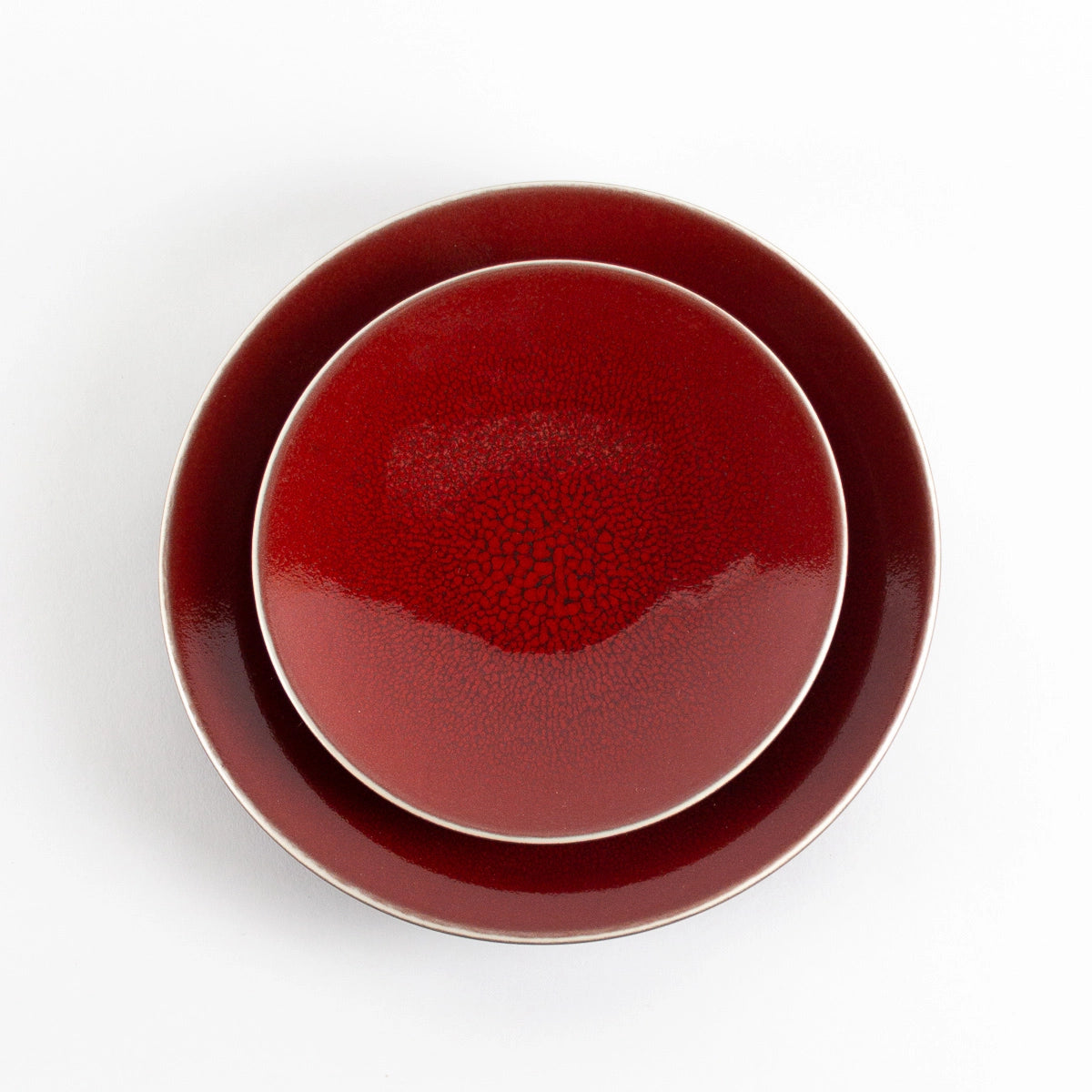 Tourron dessert plate - cherry color