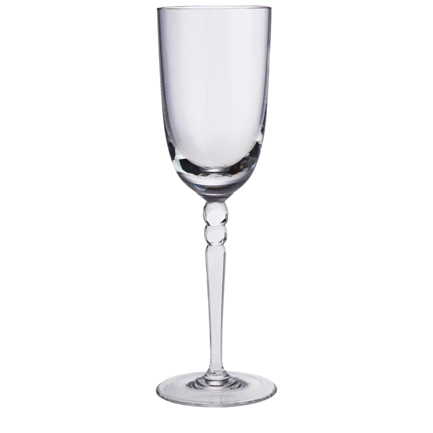 Smooth double knob square Champagne glass  
