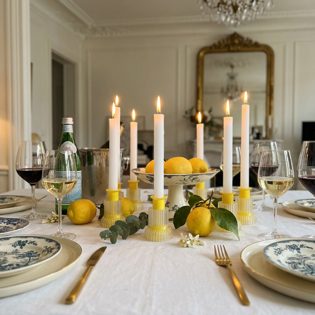 Double Candle Holder High