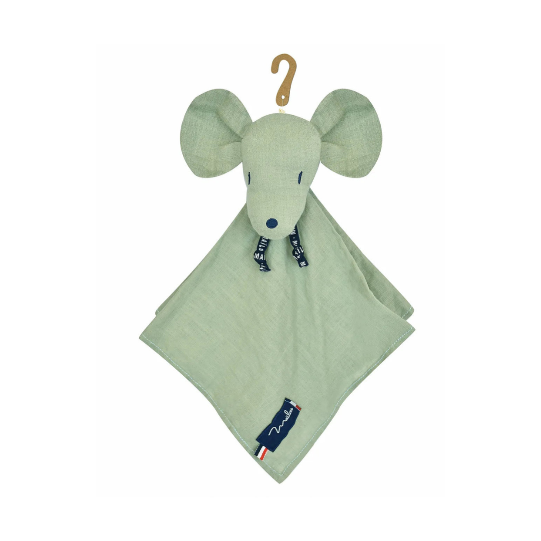 Doudou Souris en lin made in France, MAILOU TRADITION