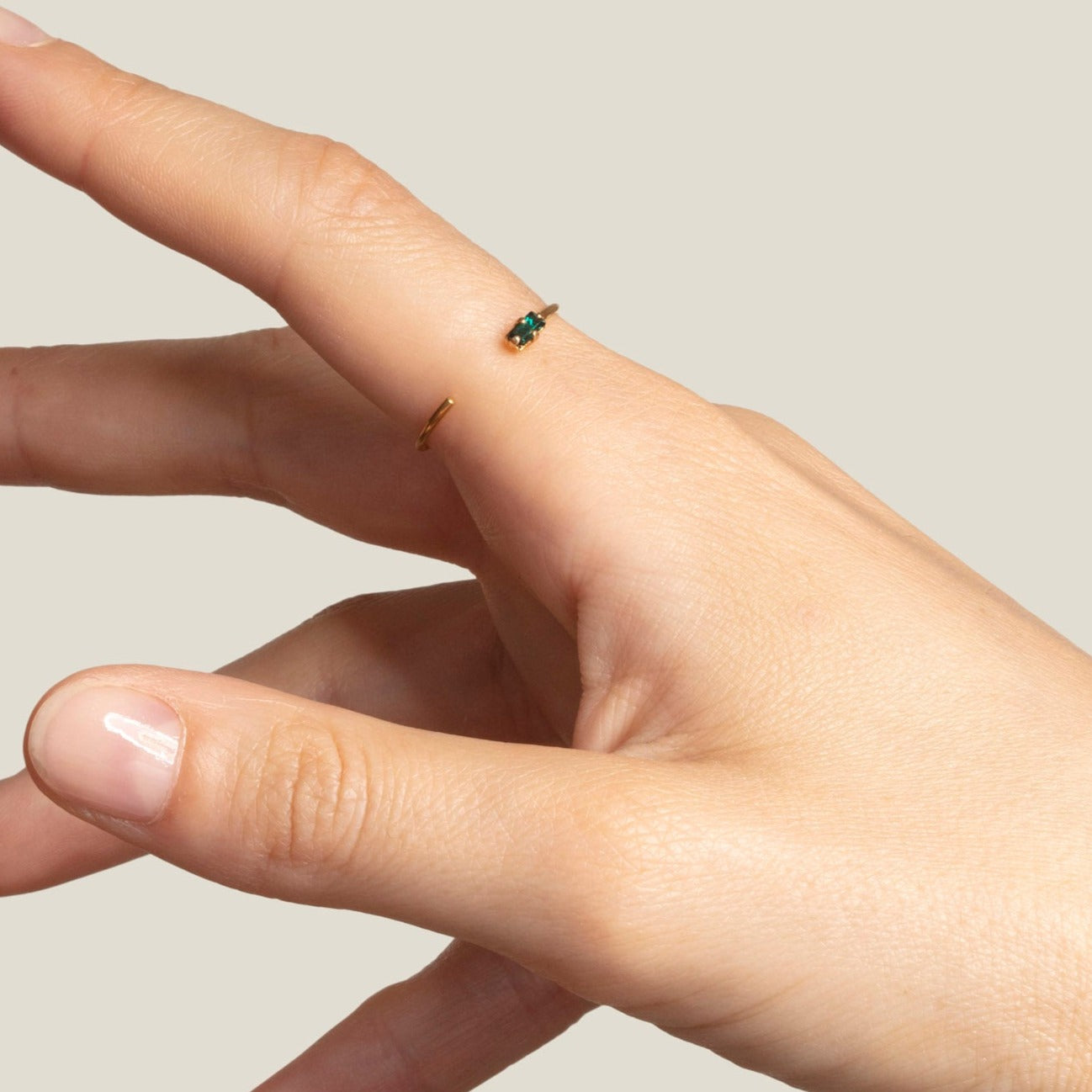 Bague Jules dore cristal swarovski emeraude APRIL PLEASE, 100% français et écoresponsable HISTOIRES FRANCAISES