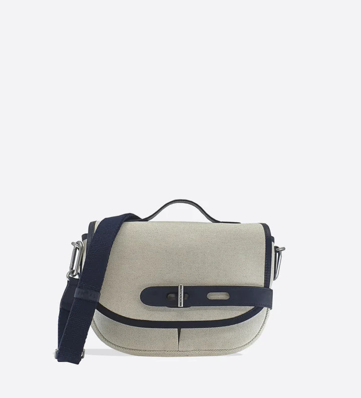 Sac besace S natté chavre et coton bio, THYRS PARIS, made in France