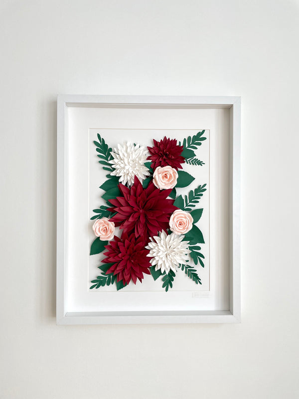 Cadre Composition Florale Mélina VASSEREAU, 100% français et écoresponsable HISTOIRES FRANCAISES