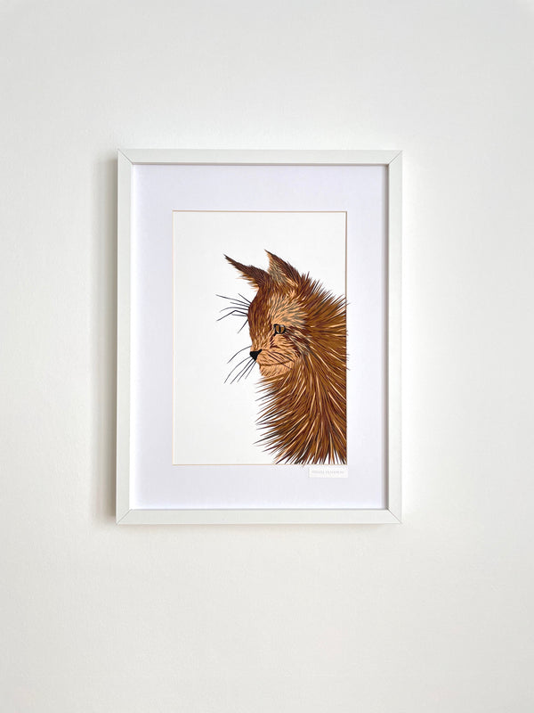 Cadre Portrait de Chat Mélina VASSEREAU, 100% français et écoresponsable HISTOIRES FRANCAISES