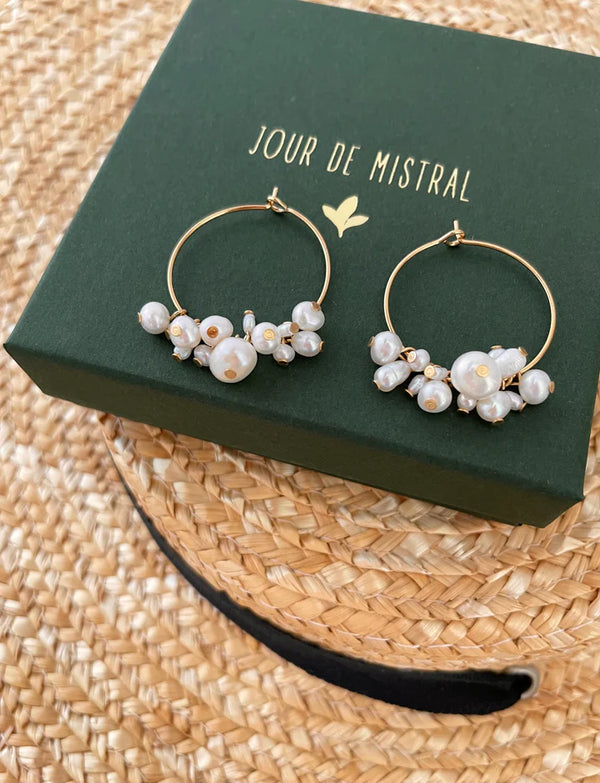 Boucles d'oreilles Créoles Pampilles Made in France