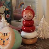 Empilable Chaperon rouge en bois naturel laqué, VILAC, made in France et écoresponsable