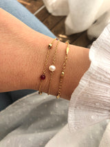 Bracelet Massilia grenat, JOUR DE MISTRAL, made in France et écoresponsable