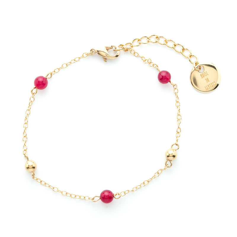 Bracelet Massilia grenat, JOUR DE MISTRAL, made in France et écoresponsable