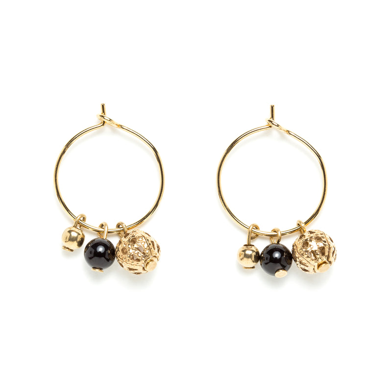 Boucles d'oreilles mini créoles Dona agathe, JOUR DE MISTRAL, made in France et écoresponsable