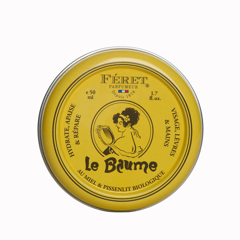Le baume parfum rose FERET Parfumeur soin cosmétique bio 100% français et écoresponsable.