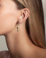 Boucles d'oreilles Lazare émeraude, APRIL PLEASE, made in France et écoresponsable