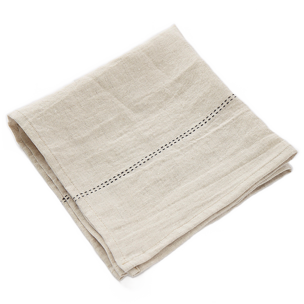 Serviette Rythmo CHARVET lin 100% français et écoresponsable.