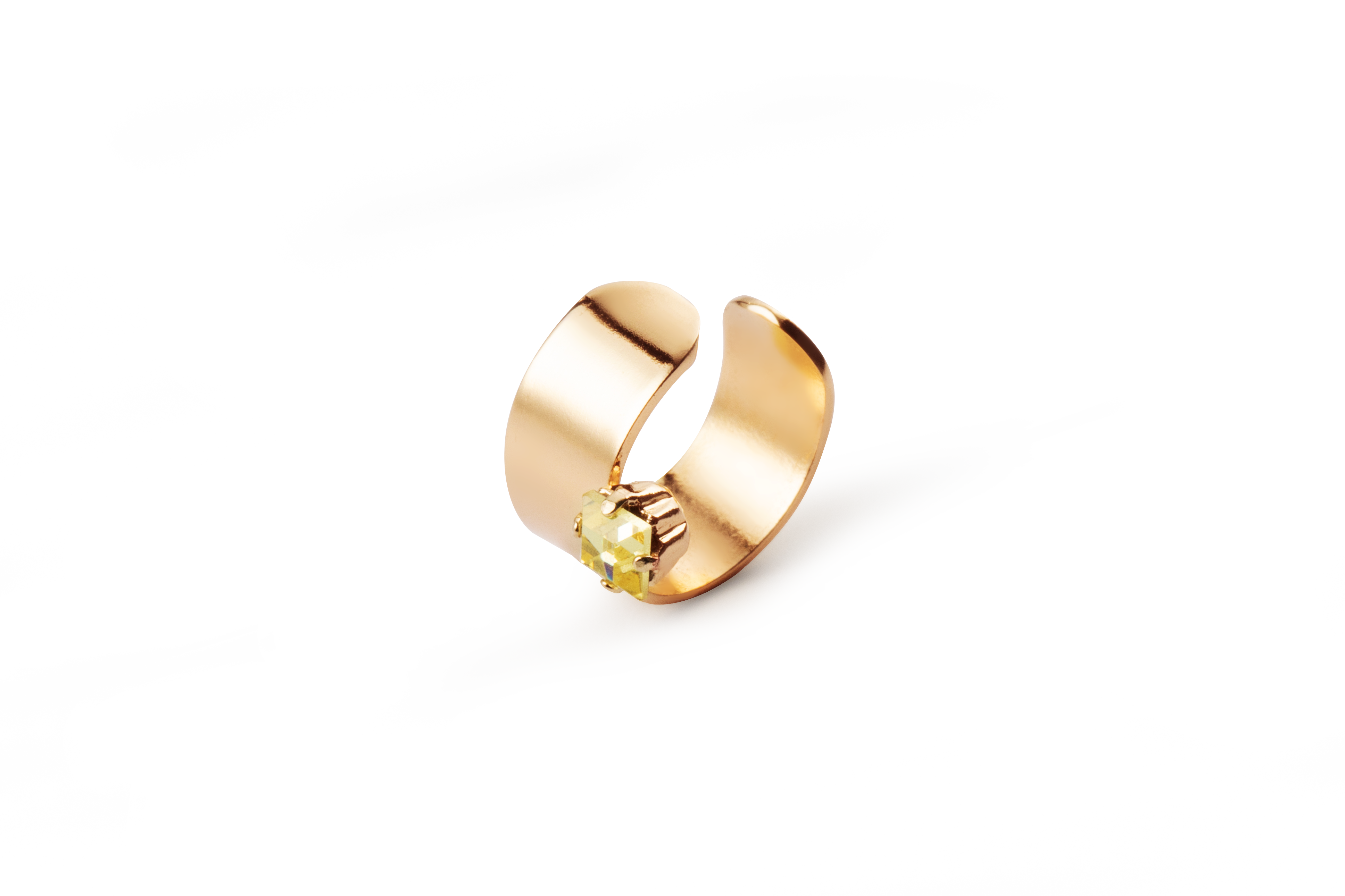 Bijou d'oreille Tobias comme un anneau avec un cristal, APRIL PLEASE, made in France